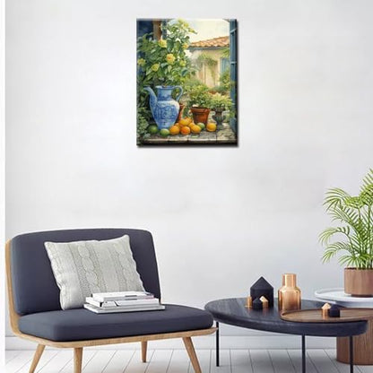 Tucocoo Green Garden Plants Naturecore Painting Paint by Numbers Kits 16x20 inch Canvas Rustic Charm DIY Oil Painting for Kids, Adults Beginner with Brushes Acrylic Pigment Drawings Gift(DIY Frame) - Image 3