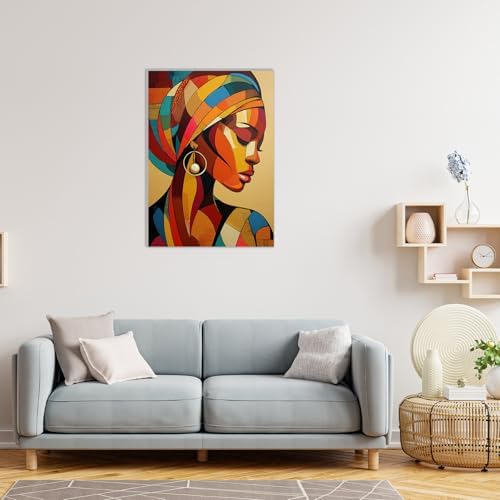 MAXBYE Framed Paint by Numbers Kit for Adults, Black Woman Canvas Painting by Number with Wooden Easel, DIY Acrylic Craft Art Kits with Tools for Beginners Gift Home Wall Decor 10×14 in - Image 4