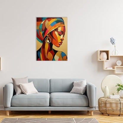 MAXBYE Framed Paint by Numbers Kit for Adults, Black Woman Canvas Painting by Number with Wooden Easel, DIY Acrylic Craft Art Kits with Tools for Beginners Gift Home Wall Decor 10×14 in - Image 4