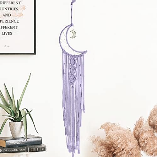 JeogYong Macrame Kit, DIY Moon Dream Catcher Macrame Kits for Kids & Adults Beginners, Includes Metal Hoop Rings Macrame Cord or More Craft Supplies and Materials for Bohemian Wall Decor Dreamcatcher - Image 3