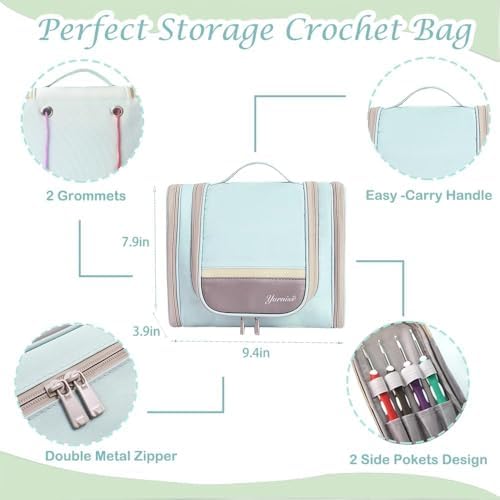 Yarniss Crochet Kits for Beginners,Complete Crochet Kit with Bag,Mint - Image 5