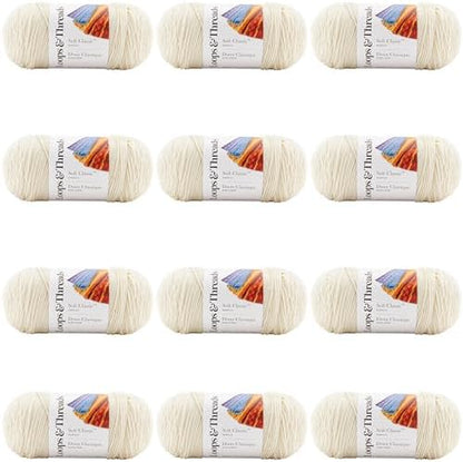 MICHAELS Bulk 12 Pack: Soft Classic™ Solid Yarn by Loops & Threads® by CraftSmart