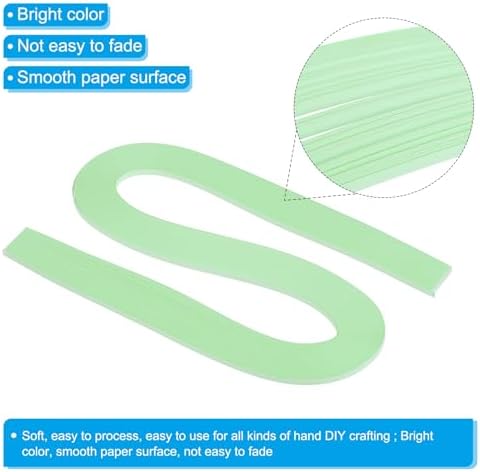 PATIKIL 600pcs Quilling Strips Paper 1/8"(3mm) 21"(54cm) Origami Paper Quilling Strip for Art DIY Hand Craft Christmas, Mint Green - Image 3