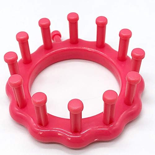 WAYION Round Knitting Loom Plastic Hat Weaving Looms Kit with Loom Hook/Needle, Creativity for Friends Small Knitting Loom Kit - Perfect for Sock, Hat, Leg & Arm Warmers, Scarf & More (Pink) - Image 5
