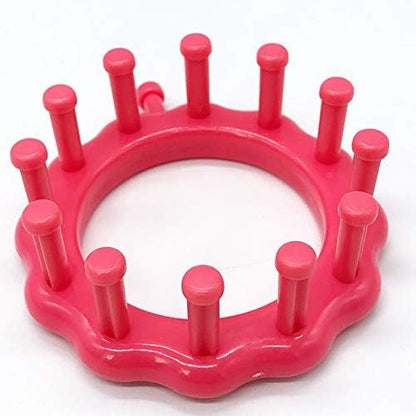 WAYION Round Knitting Loom Plastic Hat Weaving Looms Kit with Loom Hook/Needle, Creativity for Friends Small Knitting Loom Kit - Perfect for Sock, Hat, Leg & Arm Warmers, Scarf & More (Pink) - Image 5