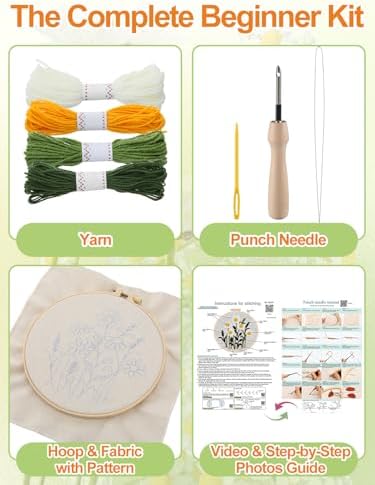 Punch Needle Kit Adults Beginner, Step-by-Step Guide & Video - Image 2