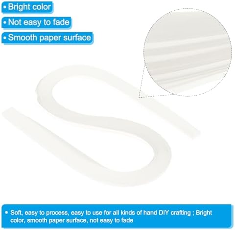 PATIKIL 120pcs Quilling Strips Paper 3/16"(5.2mm) 21"(54cm) Origami Paper Quilling Strip for Art DIY Hand Craft Christmas, Cream White - Image 3