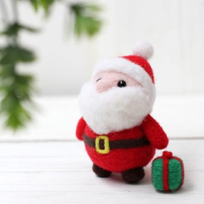 Wizardi Beginner Needle Felting Kit for Adults - Santa. Christmas Felting Kit 7x5.5x4.5cm. Felting Tools. Wool Felting Supplies. Felt Crafts. Wool Felt. F07N8-W11 by Wizardi