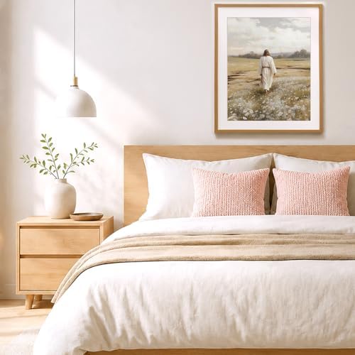 bitCNY Paint by Numbers for Adults, Jesus in Wildflower Meadow DIY Acrylic Painting Kit, Christian Paint by Number Canvas Art, Peaceful Religious Wall Decor, 16x20 Inch - Image 6