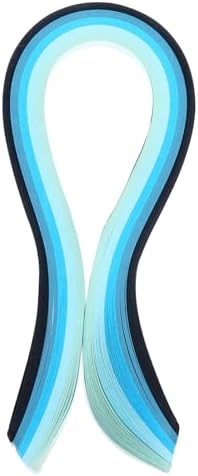 PATIKIL 390 x 7mm Rainbow Quilling Strips Paper,100 Pcs Origami Paper Quilling Strip for Art DIY Hand Craft Christmas, Gradient Blue by PATIKIL