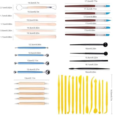 Pottery Tool Kit 42 Pieces Adults Pottery Kit Ceramic Making Set - Image 4