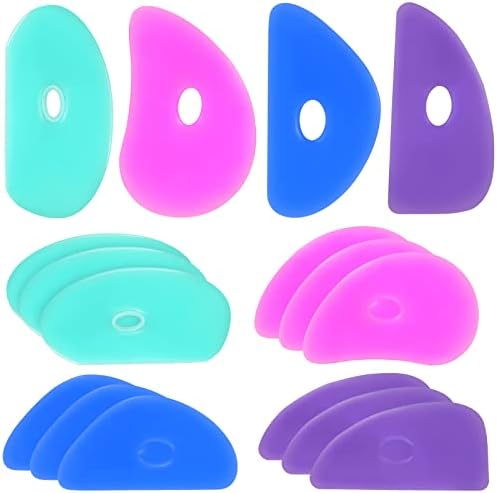 Sherr 12 Pcs Pottery Ribs Rubber Clay Tool, Stylish Style, Vivid Color by Sherr