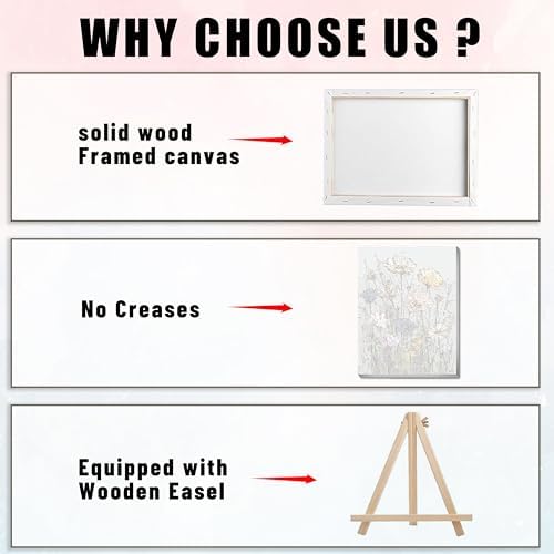 Ausanrl Flowers Framed Paint by Numbers Wooden Easel - Adult Paint by Number Kits on Canvas Framed, Floral Paint by Numbers with Frame,Gifts and Home Wall Decor 12x16inch - Image 6