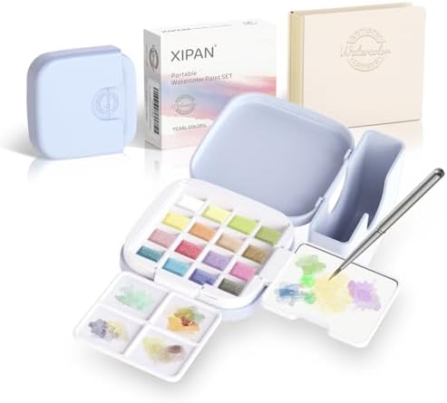 Mini Watercolor Paint Set, Compact Travel Art Kit with 16 Colors by ReliableAffordableQuality
