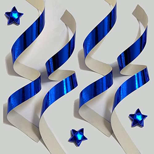 500-Strips Blue Foil Paper Strips for Making Origami Stars, Lucky Stars, Puff Stars. Reflective Mirror Shiny Paper Strips, 0.5 x 11 inch. (Blue Foil, 500) - Image 3