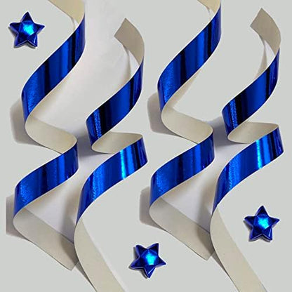 500-Strips Blue Foil Paper Strips for Making Origami Stars, Lucky Stars, Puff Stars. Reflective Mirror Shiny Paper Strips, 0.5 x 11 inch. (Blue Foil, 500) - Image 3