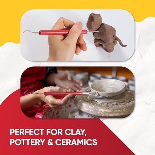 6 Pcs Clay Sculpting Tools for Air Dry & Polymer Clay, 6pc Pottery Tools - Image 4