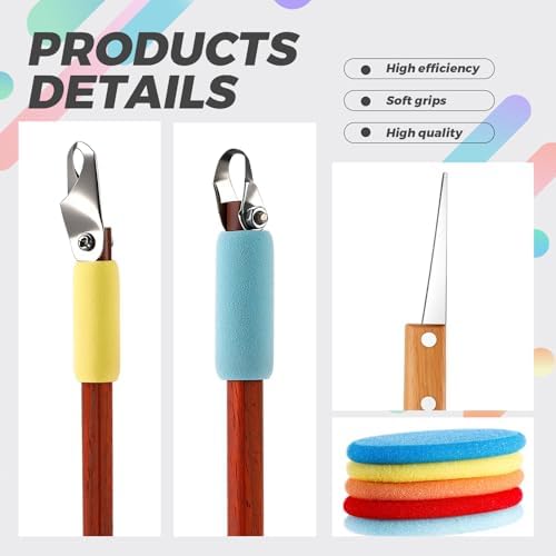 Leriton 2 Pack Clay Carving Tools Pottery Scrapers, Set 4, Colorful - Image 3