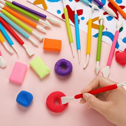 18PCS Clay Sculpting Tools, Double Head Air Dry Clay Carving Tools Kits for Beginners and Adults, Sculpting Tools for Clay Sculpey, Modeling Clay Ideal, Air Dry Clay and Shaping - Image 5