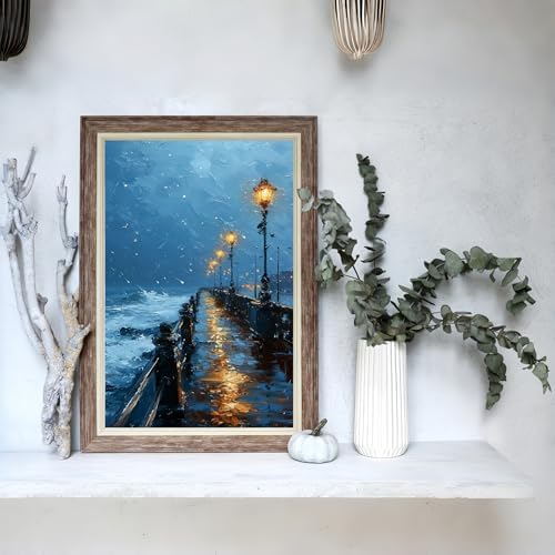 XSJDBYYQ Paint by Numbers Kit for Adults Beginner,Harbor Oil Painting Kit Adult Paint by Number Kits on Canvas, Paint by Easy Acrylic Painting Home Wall Decor 12x16 Inch - Image 2
