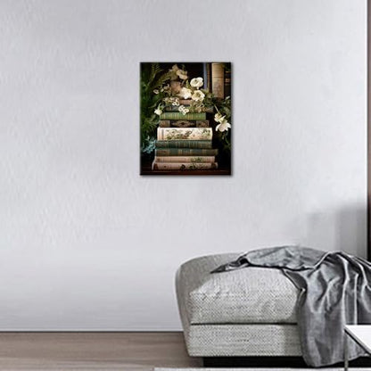 TUMOVO Paint by Numbers for Adults Vintage Still Life Painting Kit with Flowers and Books DIY Canvas Painting for Adults Beginners with Acrylic Paints and Brushes for Home Decor 16x20 Inch - Image 2