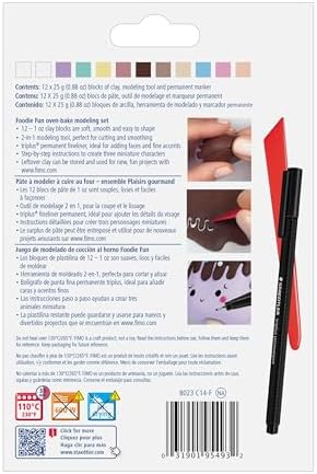 STAEDTLER FIMO Soft Polymer Clay Set: Foodie Fun, 12 Half Blocks, Sculpting Tool and Marker - Oven Bake Modeling Clay, Arts and Crafts for Beginners - Image 2
