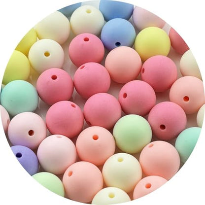 40pcs Acrylic Round Beads for Crafts 16mm Resin Candy Color Spacer Beads with Hole for Jewelry Making Sewing Crafts Decoration Necklaces Bracelets Earrings Supplies(Frosted Mix Colors) by Unknown