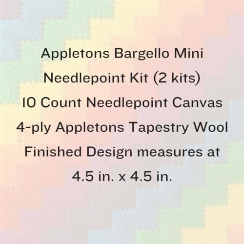 HM NABAVIAN Appletons Wool Needlepoint Kit – Bargello Range - Rainbow Zigzag Designed by The Bargello Sisters - Image 2