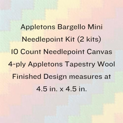HM NABAVIAN Appletons Wool Needlepoint Kit – Bargello Range - Rainbow Zigzag Designed by The Bargello Sisters - Image 2