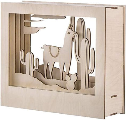 Rayher Diorama, Wood, Natural, 24x20x6.9 cm - Image 3