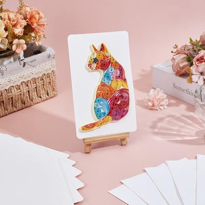 WEBEEDY 20 Sets DIY Animal Quilling Cards Kit for Adults 5 Styles Cat,Butterfly,Dragonfly Quilling Card Making with Blank Cards,Strips,Quilling Tool and Instruction Thanksgiving Christmas Wedding Gift - Image 5