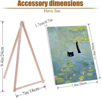 VIGEGU Black Cat Pond Paint by Numbers Kit for Adults with Framed - Image 4