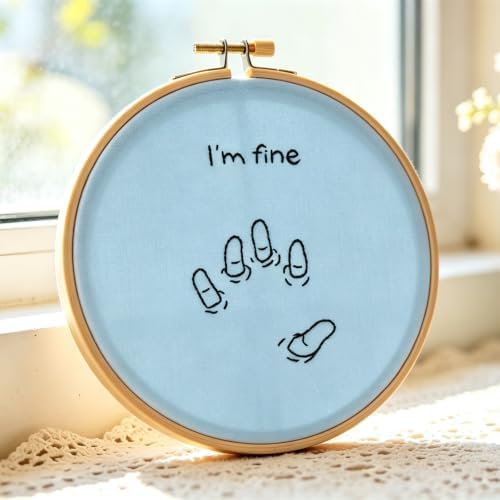 Crafmanoe Easy Hand Embroidery Kits for Adults Beginners, Embroidery Starters Kits, Stamped Cross Stitch Kits Needlepoint Kits for Beginners Adults, Embroidery Hoop, Thread, Fabric and Video Tutorial - Image 3