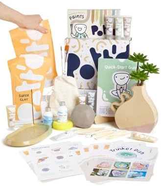 Pott'd Pottery Kit, Air Dry Clay Kit for Adults & Beginners by Pottd