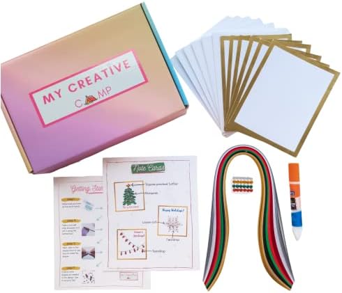 MY CREATIVE CAMP Holiday Card Paper Craft Quilling Kit - Instructions for 6 Projects by MyCreativeCamp