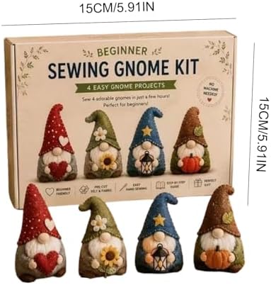 Handmade DIY Sewing Kit for Adults with Pre-Cut Fabric & Supplies DIY Ornament Sewing Kit for Beginners Adults Home Decor & Gifts - Image 6