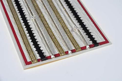DIY Greeting Card Kit Ribbon Cards Handmade DIY Card Kits Card Making Kit, Thank You & Birthday Cards Card Kit for 10 Project Card (Red Metallic Weave) - Image 2