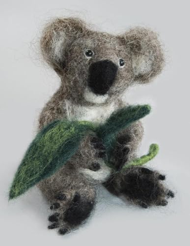 Wizardi Beginner Needle Felting Kit for Adults - Funny Koala. Animal Felting Kit 3.94x3.35 Inches. Felting Tools. Wool Felting Supplies. Felt Crafts. Wool Felt. V-143C Charivna Mit by Wizardi