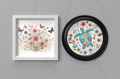 HKLIOPU Stamped Cross Stitch Kits - Floral Embroidery Starter Kit for Adult Beginners, 11CT Needlepoint Cross-Stitch Patterns Dimensions Kit Arts and Crafts 16x16 inch - Image 4