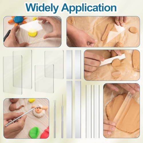 Amrules 12 Pcs Polymer Clay Tools Kit, Acrylic Rollers & Cutters for Adults - Image 7