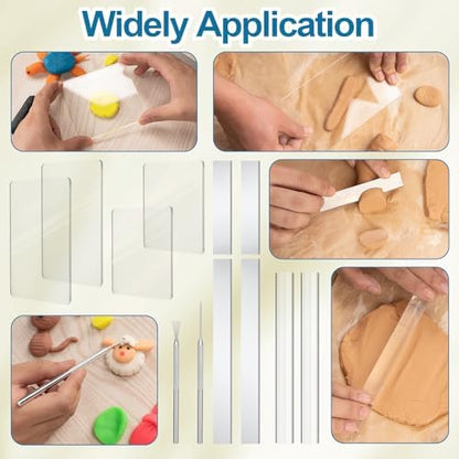 Amrules 12 Pcs Polymer Clay Tools Kit, Acrylic Rollers & Cutters for Adults - Image 7