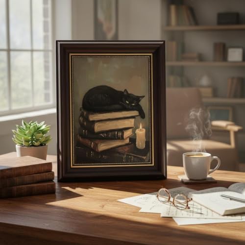 Gothic Cat Paint by Numbers Kit for Adults Framed Canvas, Frameworkless - Image 2
