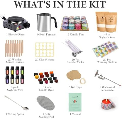 SAEUYVB Candle Making Kit,Candle Making Kit for Adults with Wax Melter - Image 2