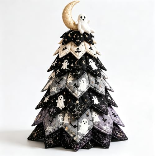 DIY Halloween Quilted Fabric Tree Kit, Ghost Moonlight Tree Art Kit by Unknown