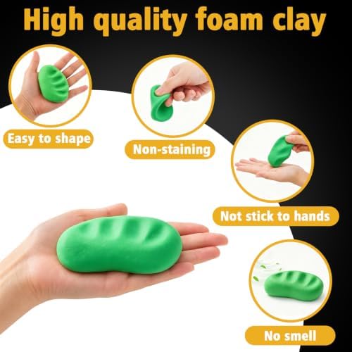 MEARCOOH Modeling air Dry Foam Clay Green Cosplay Magic Clay 100g (3.53oz) - Image 4