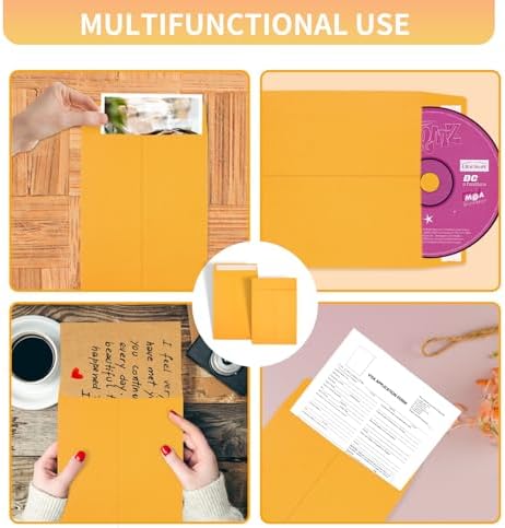Joyberg 6x9 Envelopes Self Seal, Yellow Envelopes 6x9 Printable, Catalog Mailing Envelopes 6 x 9 Tear Resistant, Kraft Envelope for Mailing Letters, Documents, Photos, Invitation Cards - Image 7