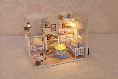 DIY Miniature Dollhouse Kits - Wooden Mini Model House with LED Lights, Tiny Furniture & Accessories – Craft Building Kits for Teens & Adults (Kitten Diary) – Birthday Valentine's Gift - Image 2