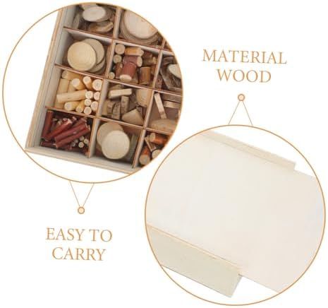 BUTIFULSIC Wooden Craft Kit for Adults Natural Wood Pieces for Crafts, Cylinder, and Semicircular Shapes, Freely Cut and Assembled, for Special Occasions and Living Room - Image 3