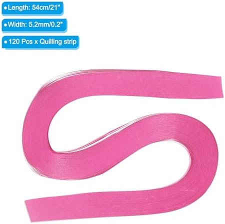 PATIKIL 120pcs Quilling Strips Paper 3/16"(5.2mm) 21"(54cm) Origami Paper Quilling Strip for Art DIY Hand Craft Christmas, Peach Red - Image 2