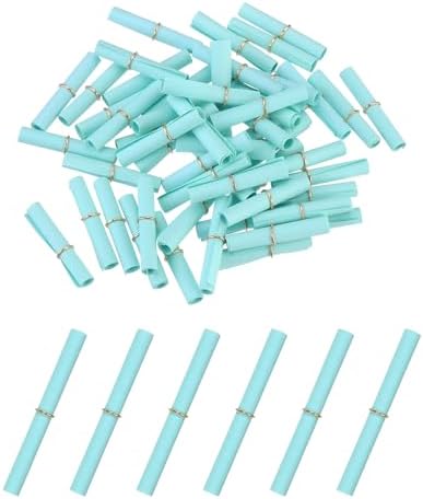 MECCANIXITY 100Pcs Message Paper Scrolls 7x14cm Lucky Wishing Sky Blue by MECCANIXITY